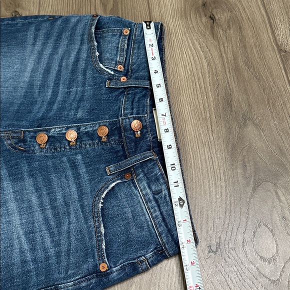 Madewell The Perfect Vintage Button Fly Crop Stretch Blue Jeans Size‎ 28 - Picture 6 of 11
